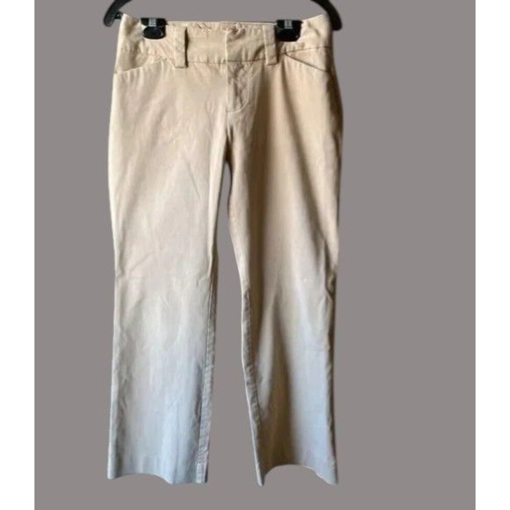 Gap Ankle Stretch Chino Pants Size 4 Flat Front Khaki Straight Leg Women's